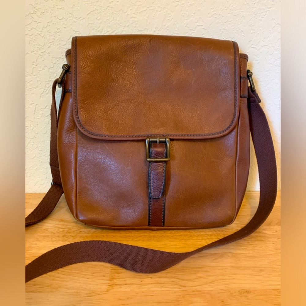 Vintage Y2K Genuine Leather Fossil Bag - Crossbody Estate NS